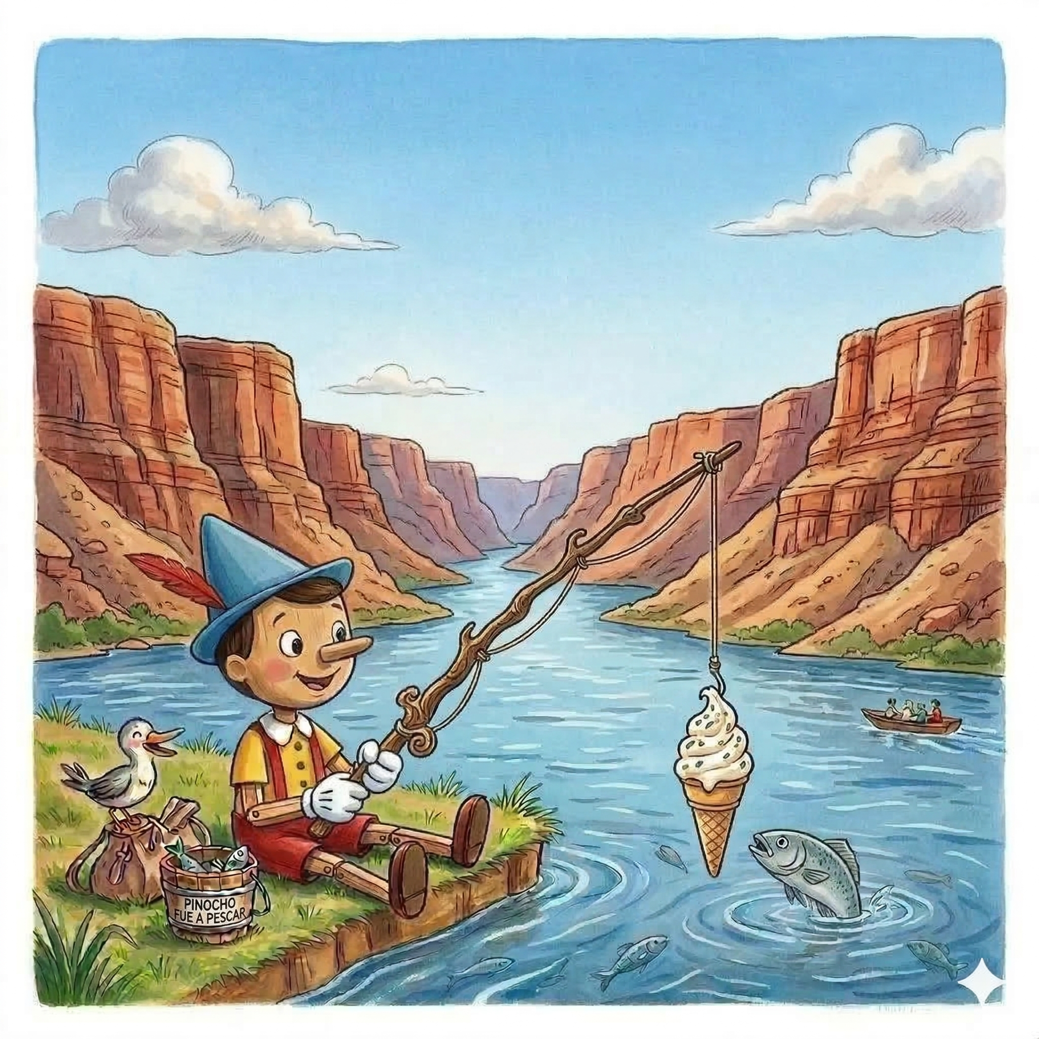 Pinocho y el Gigante Rojo del Desierto