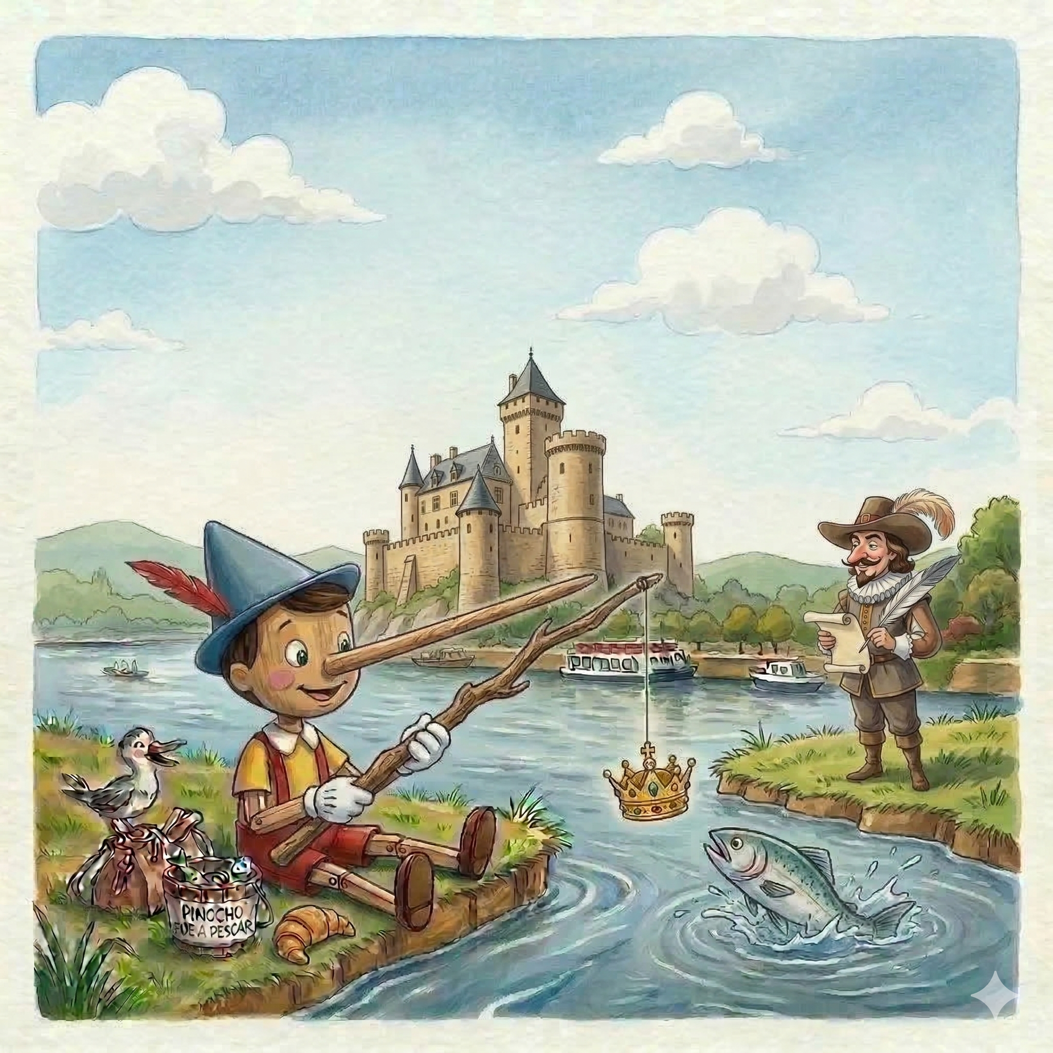 Pinocho y los castillos de cuento del majestuoso río Dordoña