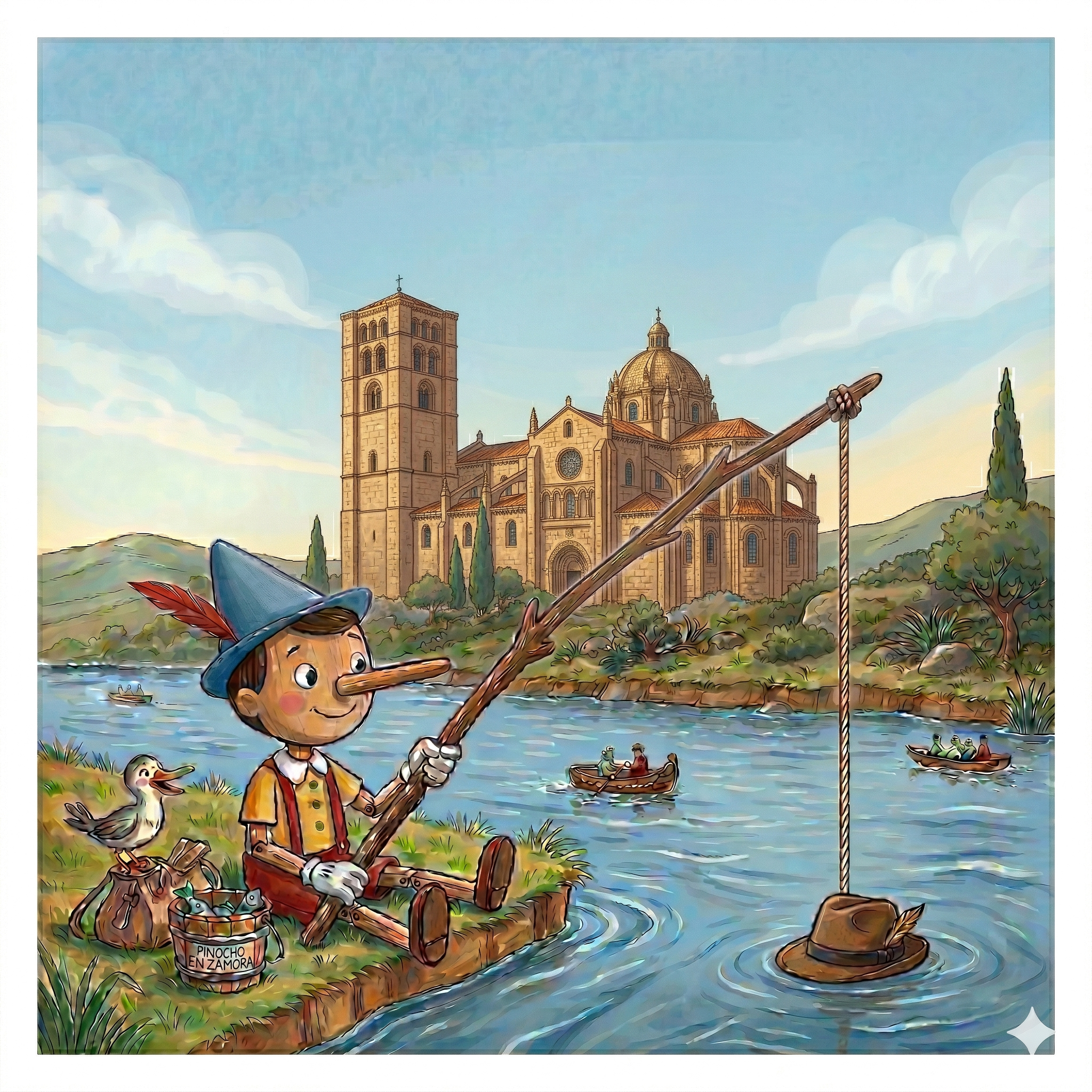 Pinocho y el increíble templo de escamas en el río Duero