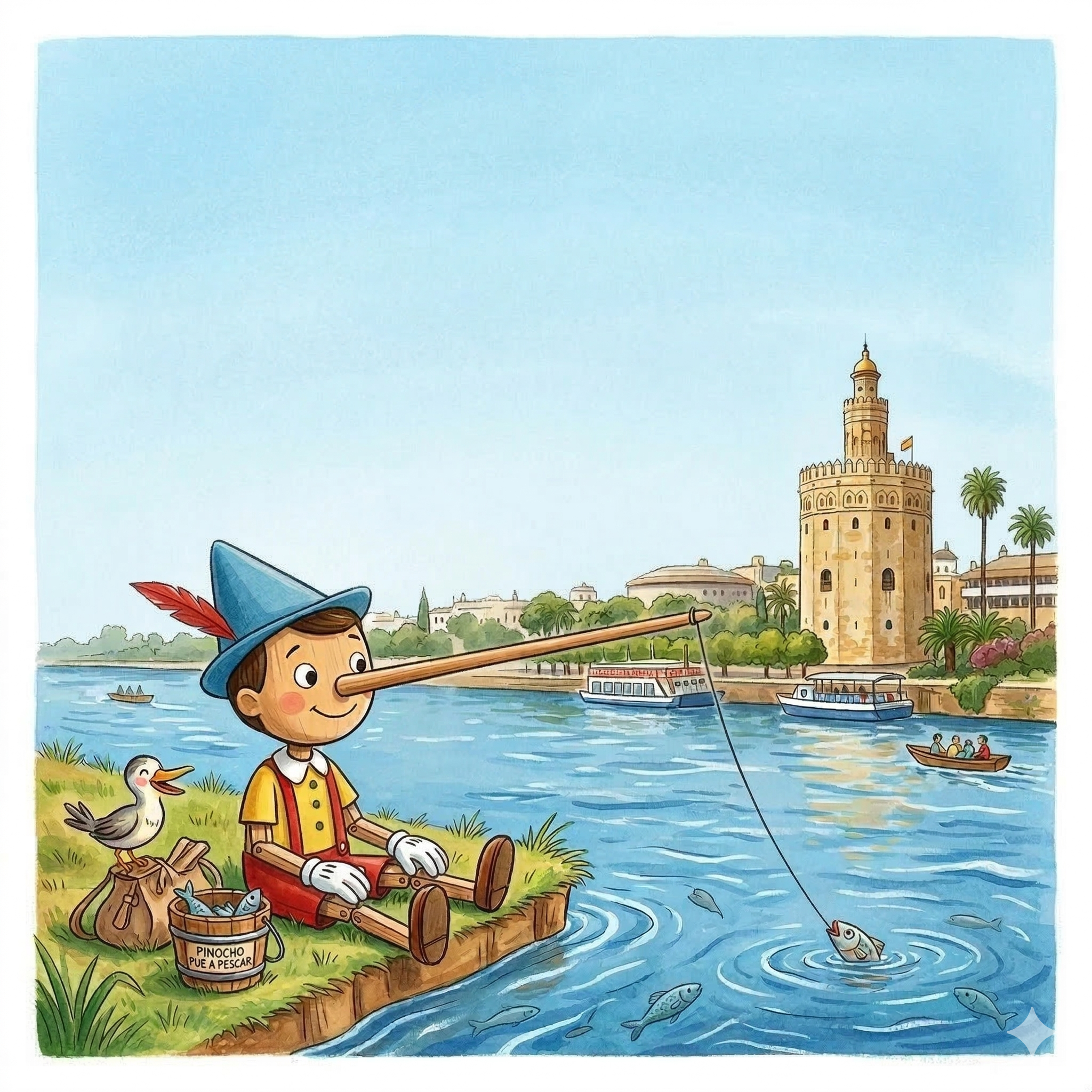 El mágico viaje de Pinocho por el alegre río Guadalquivir