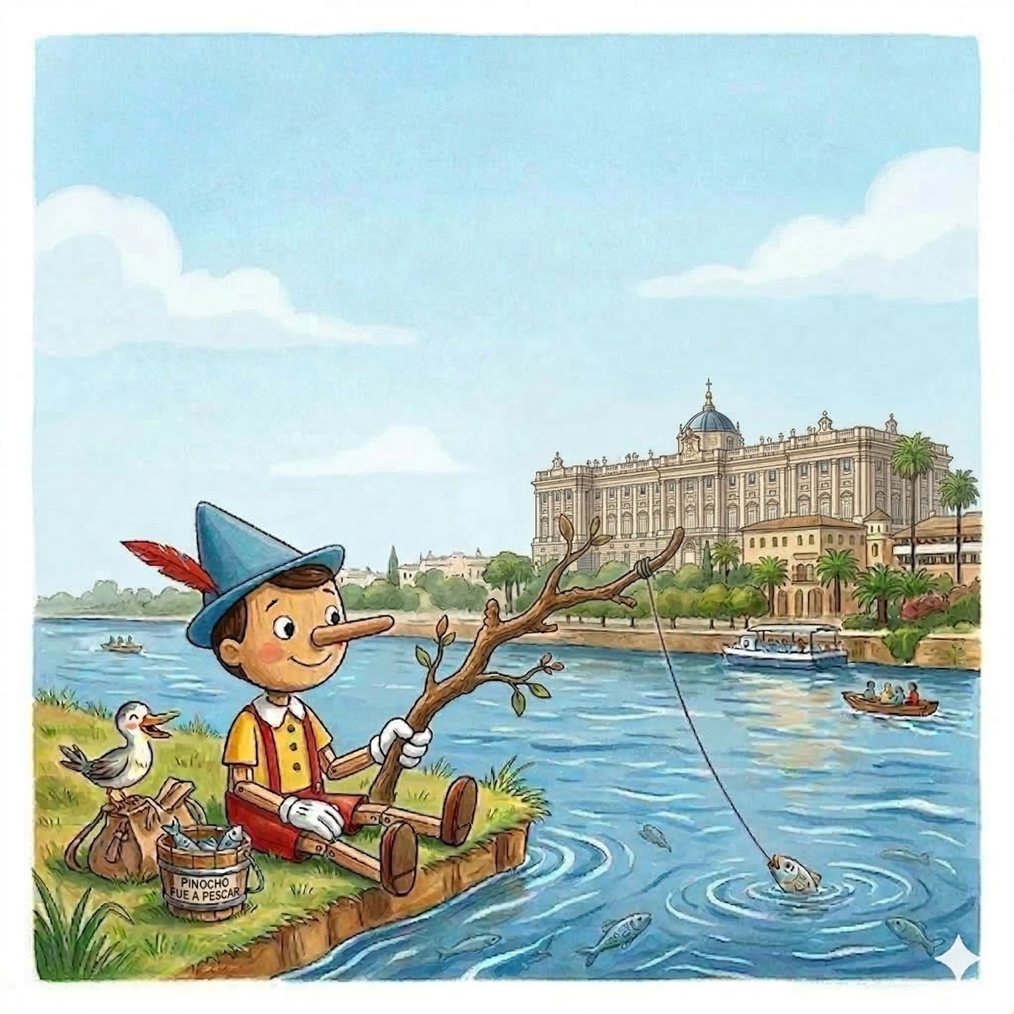 Pinocho y los jardines reales del elegante río Jarama