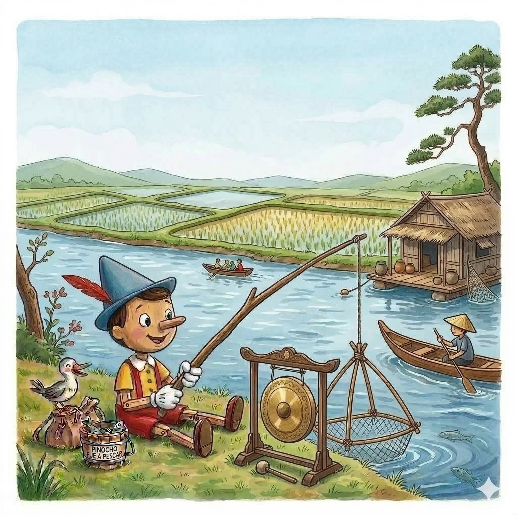 Pinocho y el Misterio del Río Mekong Flotante