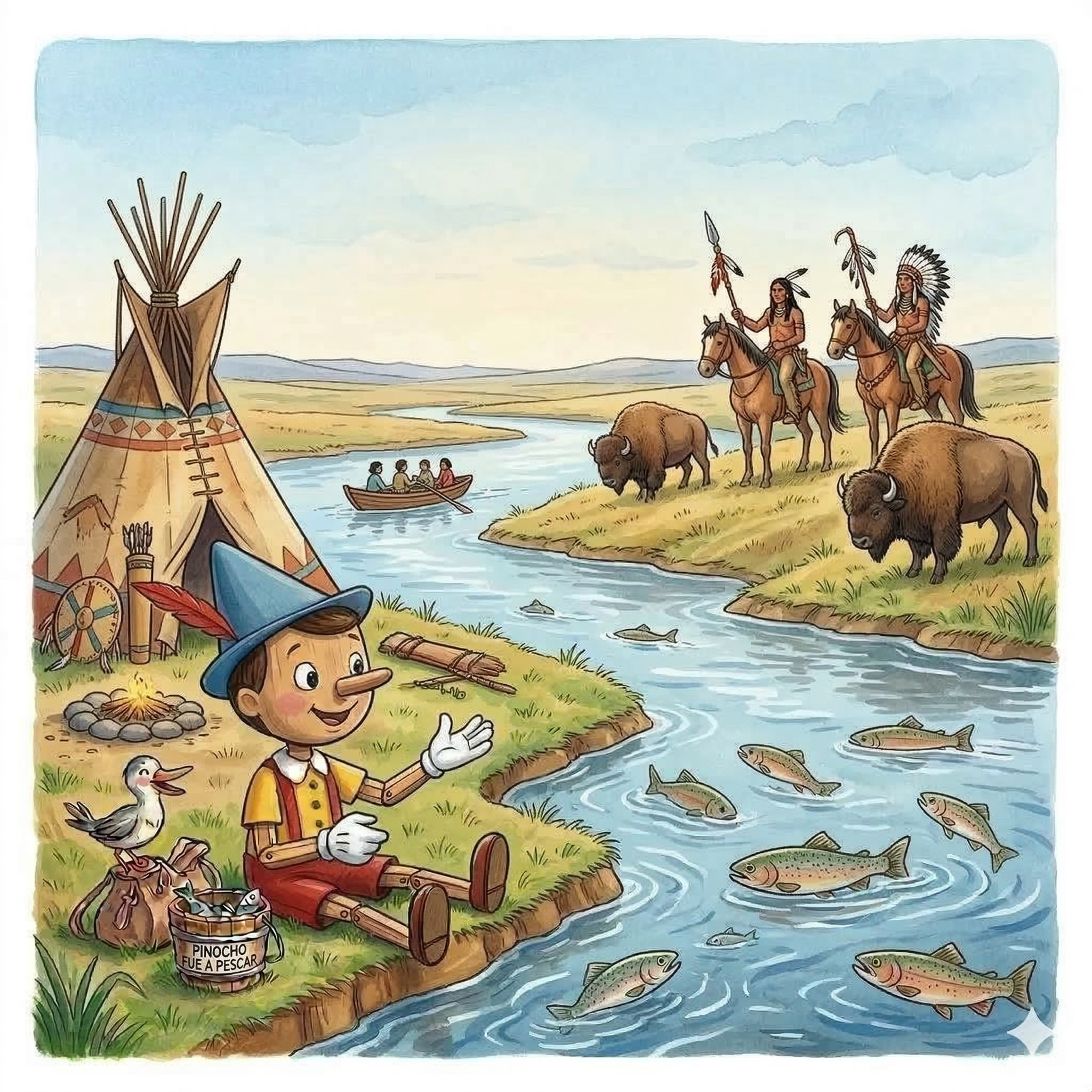Pinocho y el Gran Río Sonoro: ¡El Misisipi!