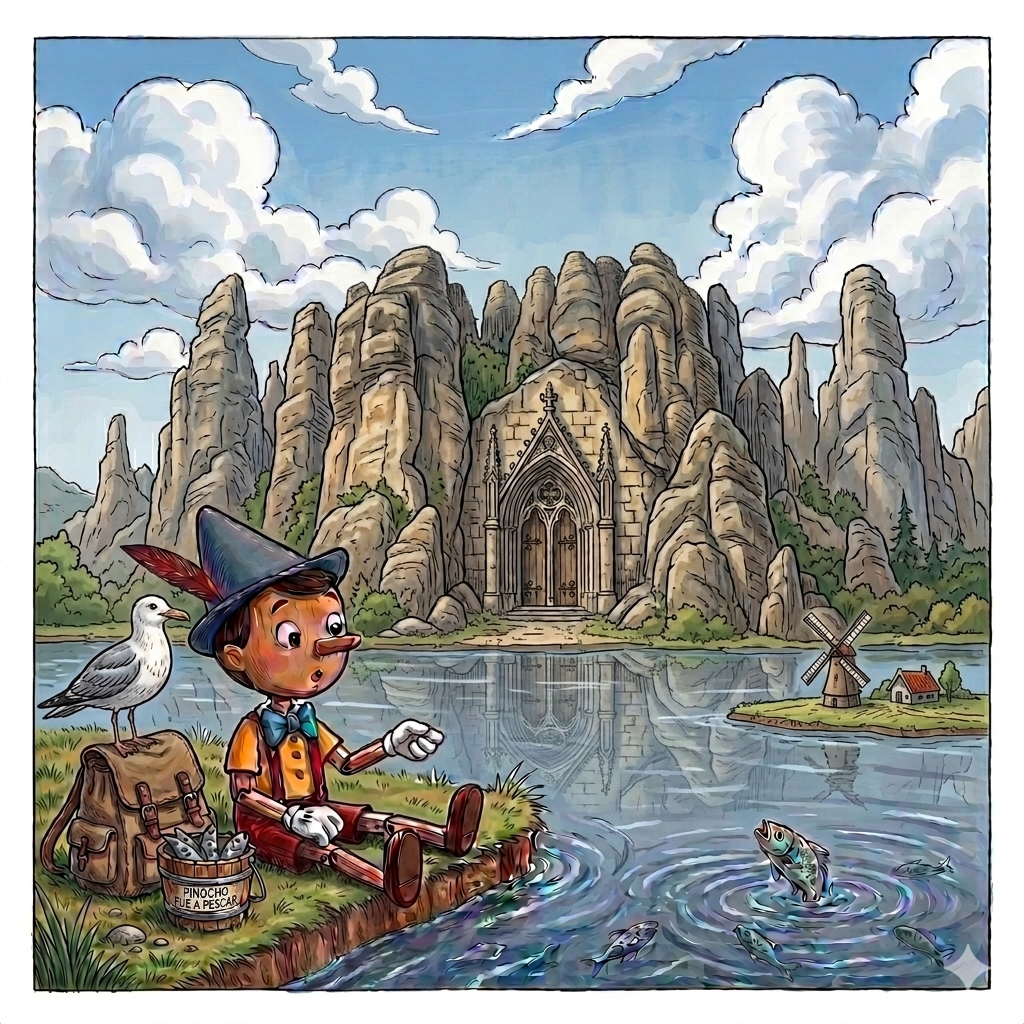 Pinocho y su fantástica aventura rocosa en el veloz río Óder