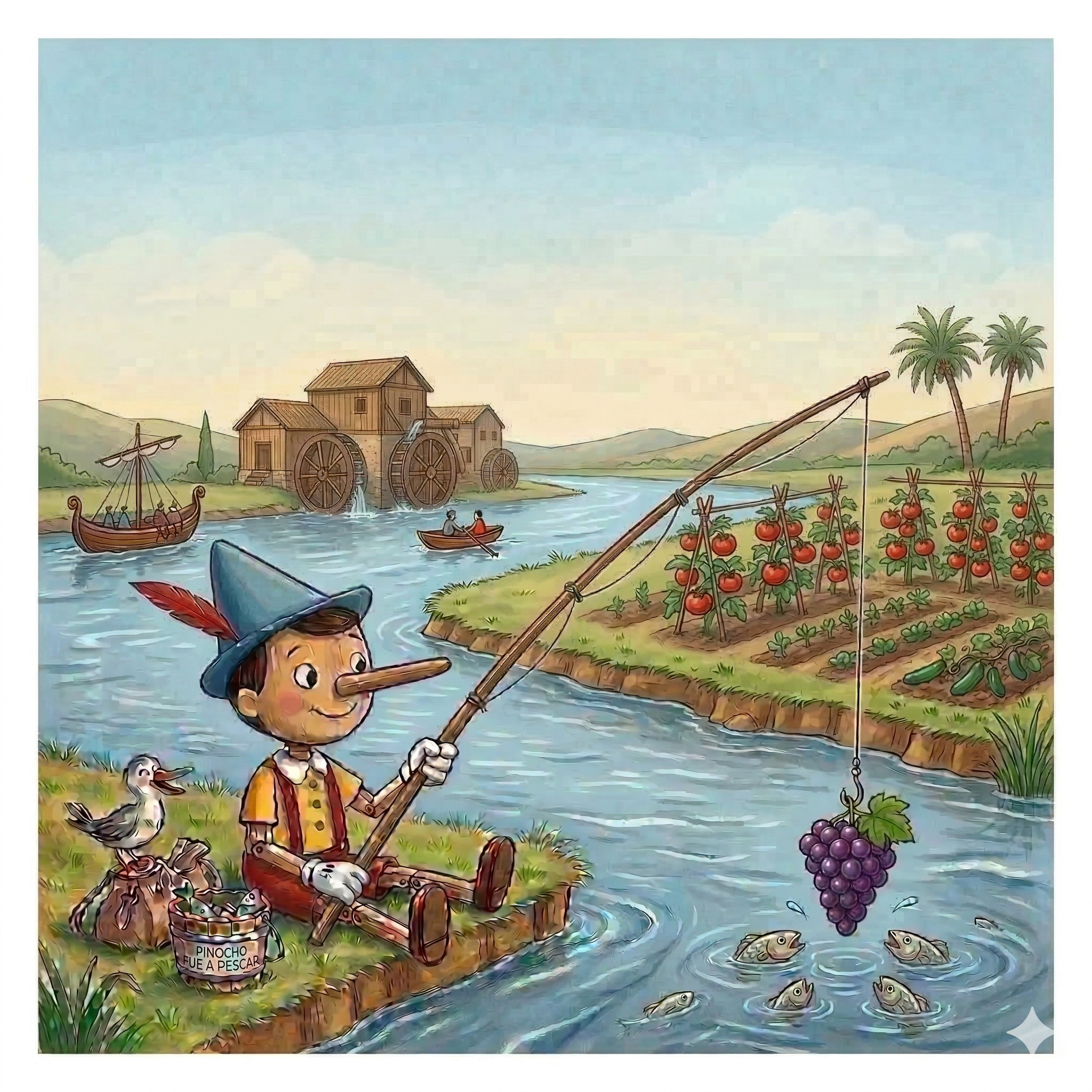 Pinocho y la deliciosa aventura frutera del soleado río Segura
